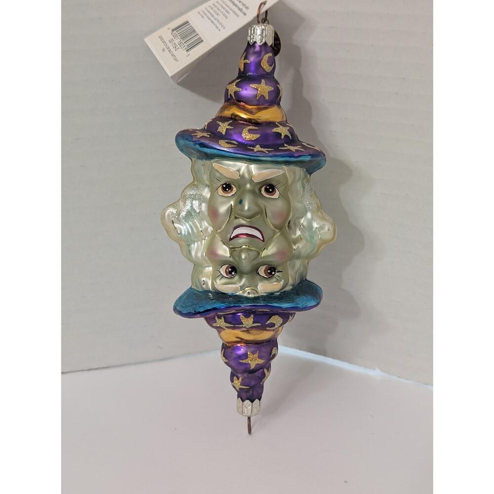 Christopher Radko Good Witch or Bad Witch Flip Glass Ornament 2000 Rare